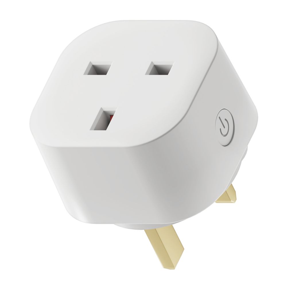 Calex 13A Smart PlugThrough Adaptor White Screwfix