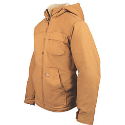 Dickies Sherpa Lined Duck Jacket Rinsed Brown Medium 38-40" Chest