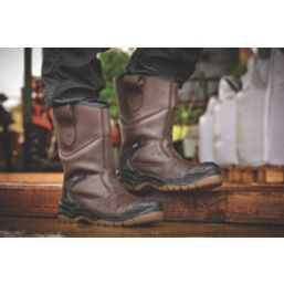 Apache AP305 6   Safety Rigger Boots Brown Size 6