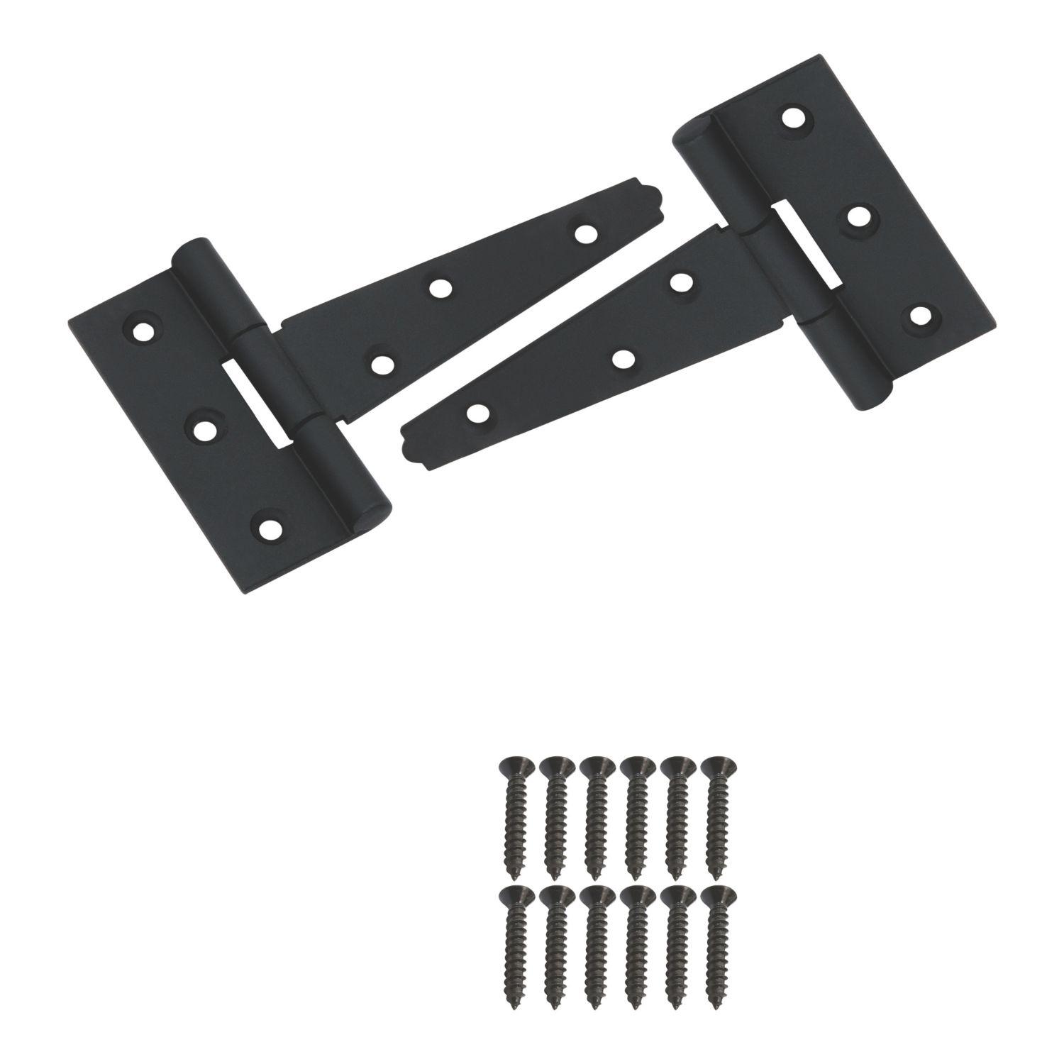 Smith & Locke Black Tee Hinges 102mm 2 Pack (110VE)