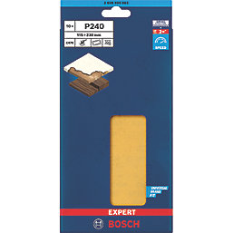 Bosch Expert C470 240 Grit 14-Hole Punched Multi-Material Sanding Sheets 230mm x 115mm 10 Pack