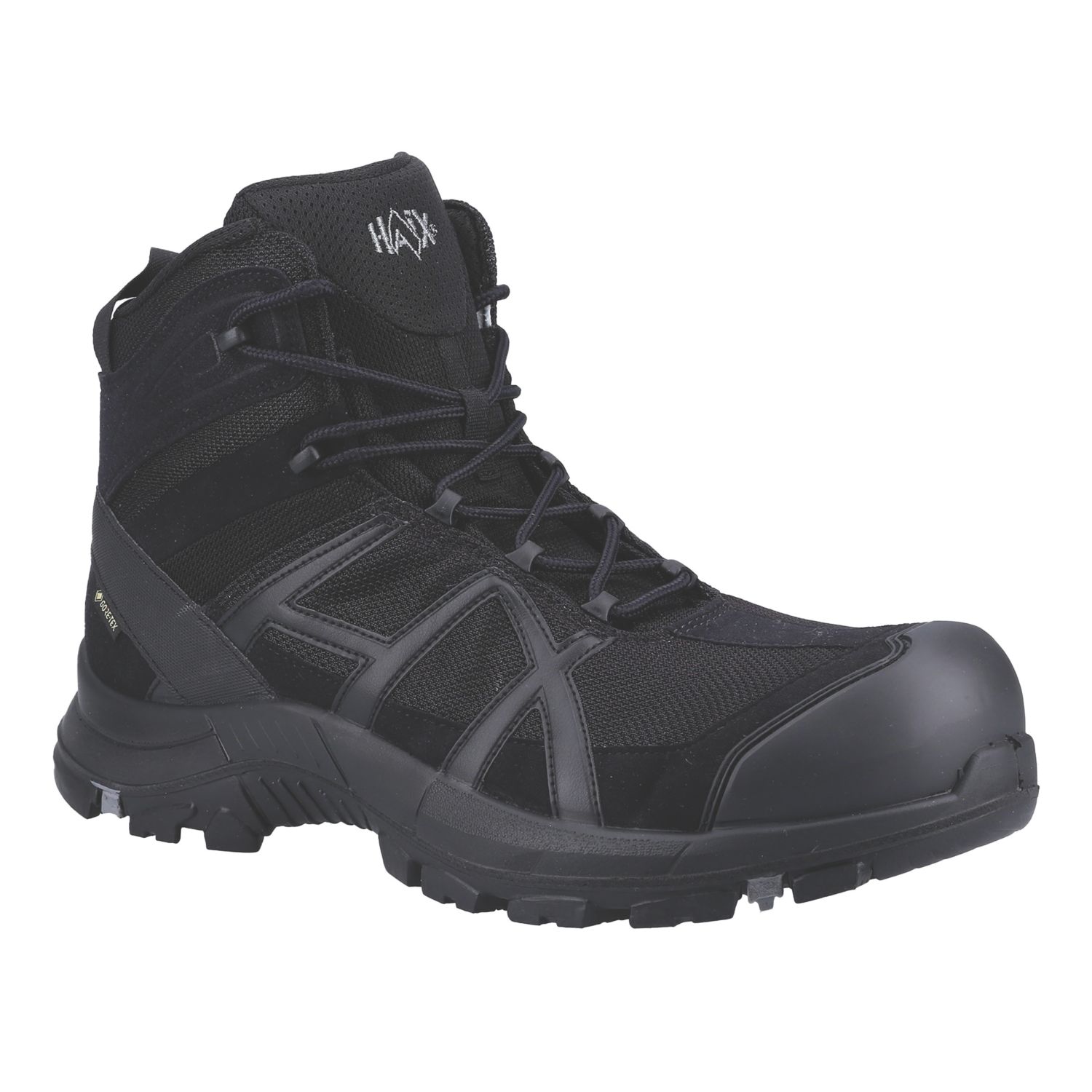Haix Black Eagle 40 Mid Size 10 Black Safety Boots (110XP)