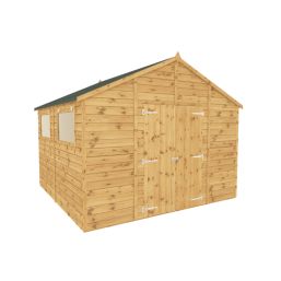 Mercia Modular 10' 6" x 10' (Nominal) Apex Shiplap T&G Timber Workshop