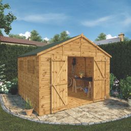 Mercia Modular 10' 6" x 10' (Nominal) Apex Shiplap T&G Timber Workshop