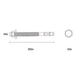 Easyfix Through Bolts M16 x 100mm 10 Pack