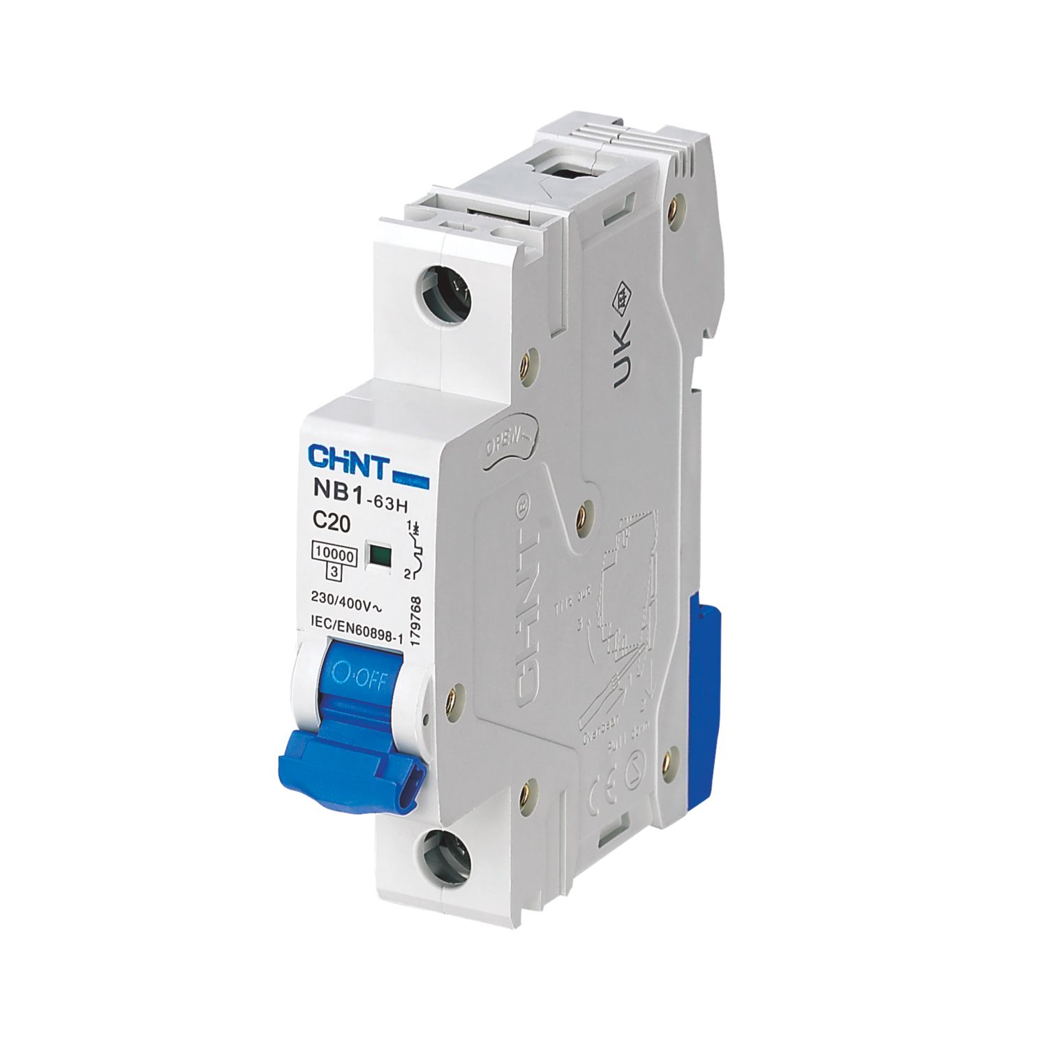 Chint NB1 20A SP C Curve MCB (1110V)