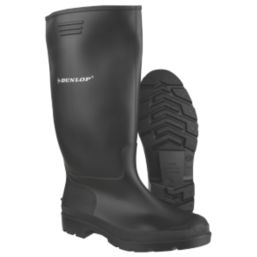 Dunlop Pricemaster 380PP Metal Free  Non Safety Wellies Black Size 11