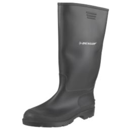 Dunlop Pricemaster 380PP Metal Free  Non Safety Wellies Black Size 11