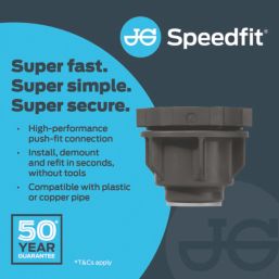 JG Speedfit  Plastic Push-Fit Tank Connector 15mm