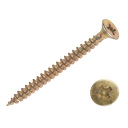 Goldscrew  PZ Double-Countersunk Thread Cutting Multipurpose Screws 4mm x 20mm 200 Pack