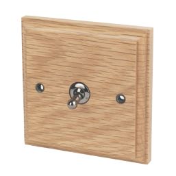 Varilight  10AX 1-Gang 2-Way Toggle Switch  Classic Oak