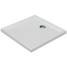 Milan Square Bathroom Square Shower Tray and Waste White Gloss 700mm x 700mm x 40mm