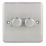 Hager WRDRP2BSKIT 2-Gang Modular Dimmer Switch Brushed Steel