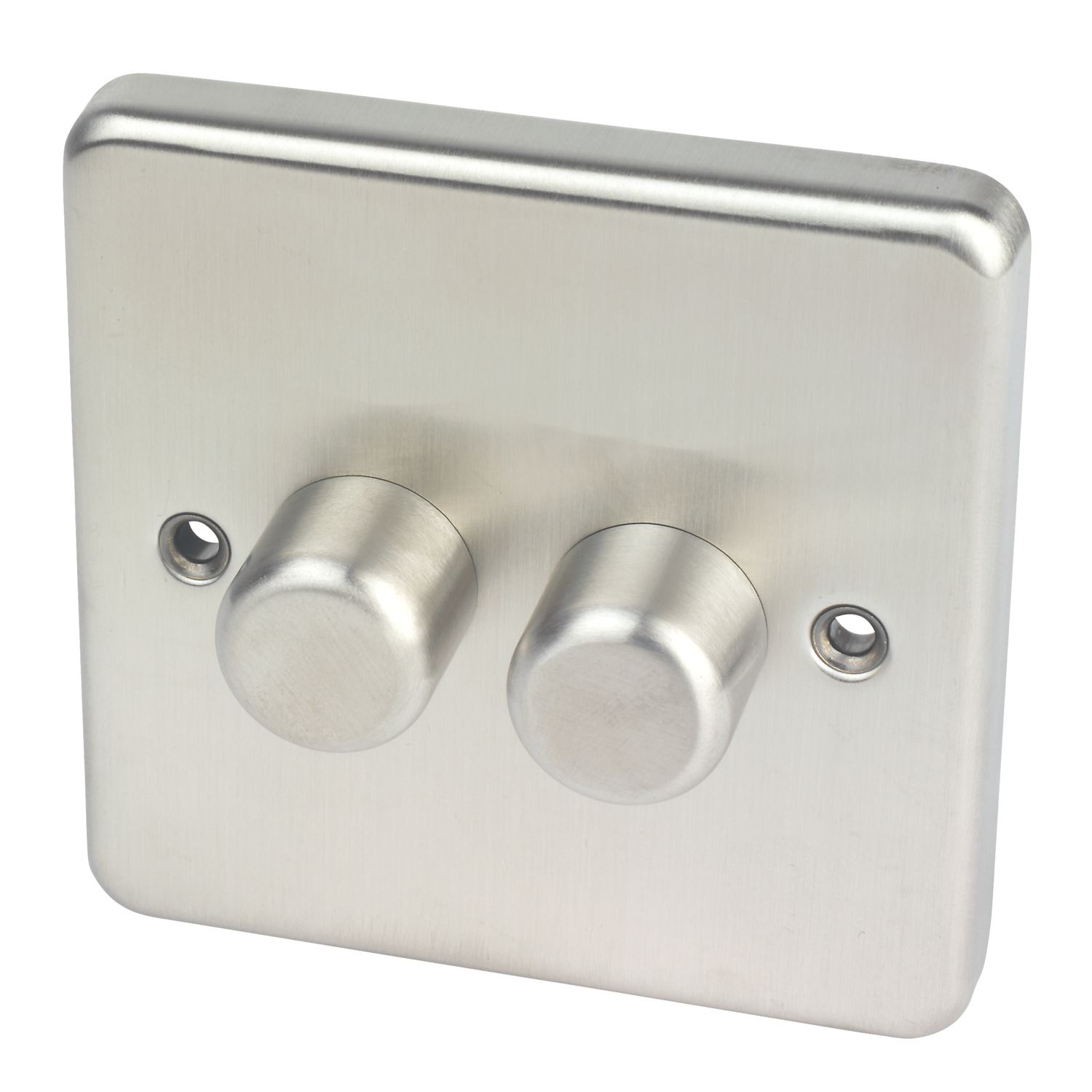 Hager WRDRP2BSKIT 2-Gang Modular Dimmer Switch Brushed Steel (111AM)