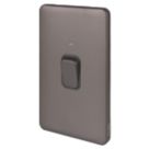 Schneider Electric Lisse Deco 50A 2-Gang DP Cooker Switch Mocha Bronze with LED with Black Inserts