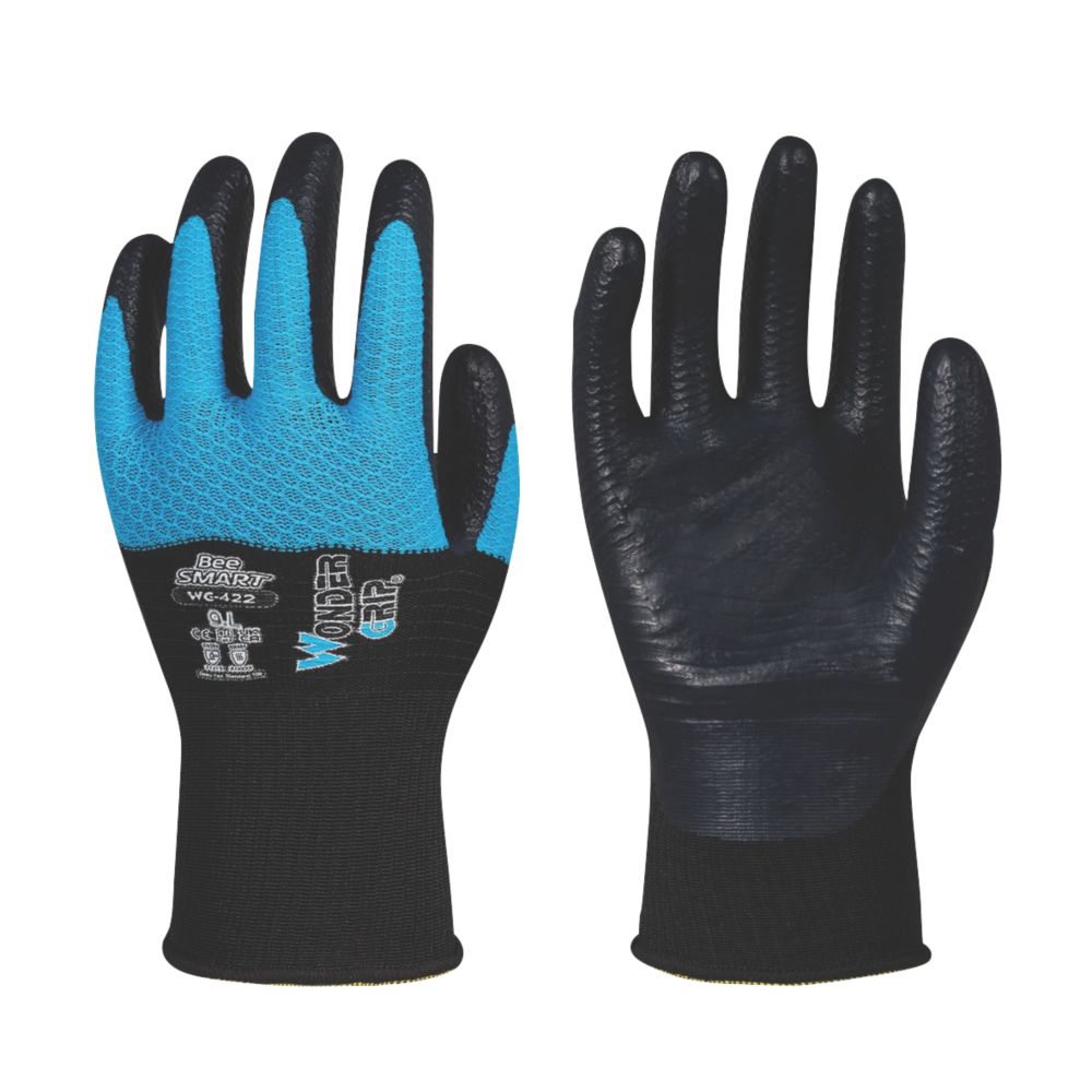 Wonder Grip WG422 BeeSmart Protective Work Gloves Blue / White Large