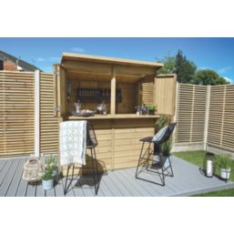 Forest  6' x 3' (Nominal) Pent Shiplap Timber Bar & Garden Store with Assembly