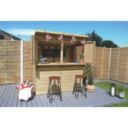 Forest  6' x 3' (Nominal) Pent Shiplap Timber Bar & Garden Store with Assembly