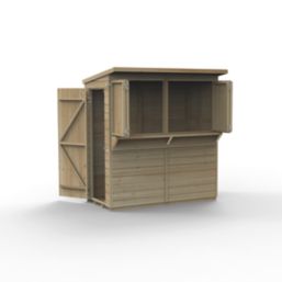 Forest  6' x 3' (Nominal) Pent Shiplap Timber Bar & Garden Store with Assembly