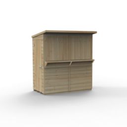Forest  6' x 3' (Nominal) Pent Shiplap Timber Bar & Garden Store with Assembly