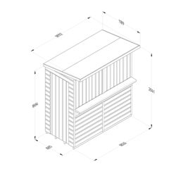 Forest  6' x 3' (Nominal) Pent Shiplap Timber Bar & Garden Store with Assembly