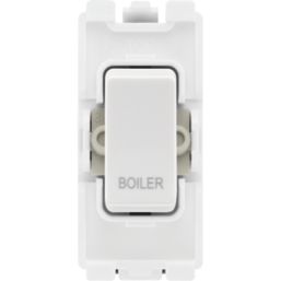 British General Nexus 800 Grid 20A Grid DP Boiler Switch White