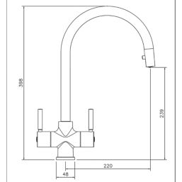 Abode Zest  AT2165 Pull-Out Mono Mixer Kitchen Tap Brushed Nickel