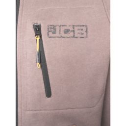 JCB Trade Zip Thru Hoodie Grey Large 42-44" Chest