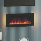 Be Modern Amari Black Remote Control Wall-Mounted or Freestanding Electric Fire 960mm x 450mm