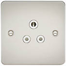 Knightsbridge FP5APLW 5A 1-Gang Unswitched Socket Pearl with White Inserts