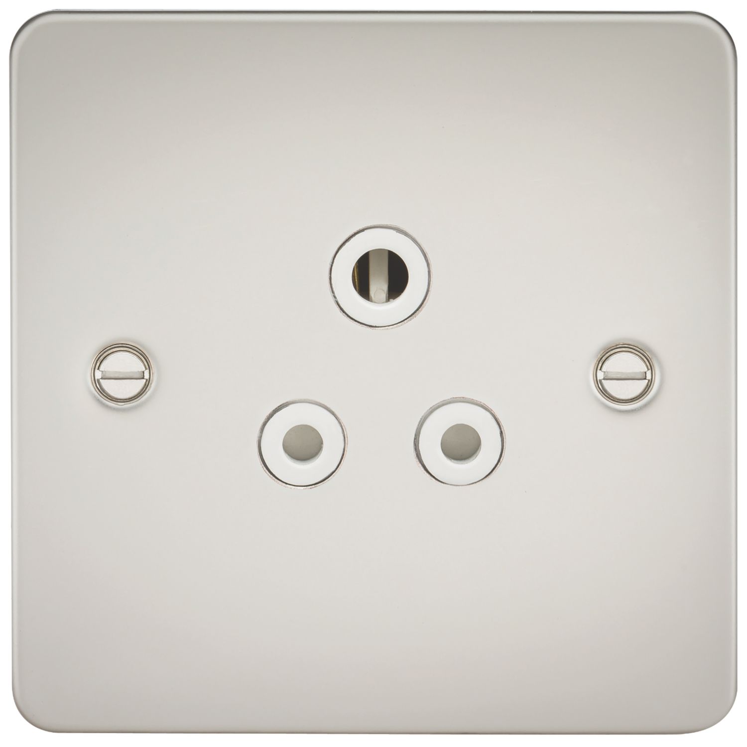 Knightsbridge 5A 1-Gang Unswitched Socket Pearl with White Inserts (111TX)