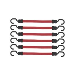 Smith & Locke Flat Bungee Cords 400mm x 18mm 6 Pack