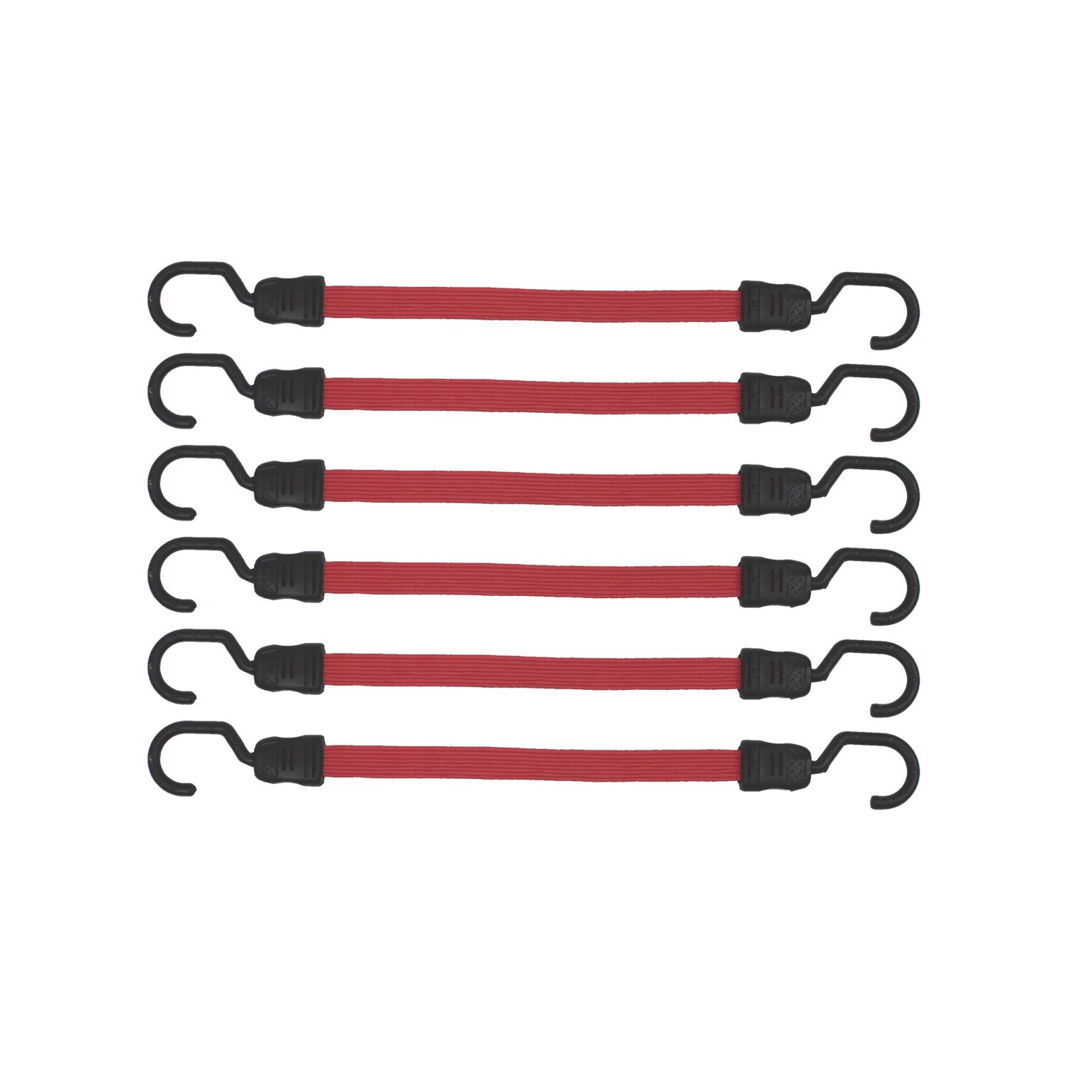 Smith & Locke Flat Bungee Cords 400mm x 18mm 6 Pack (111XT)