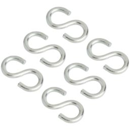 Diall S-Hooks Zinc-Plated 30 x 3mm 6 Pack