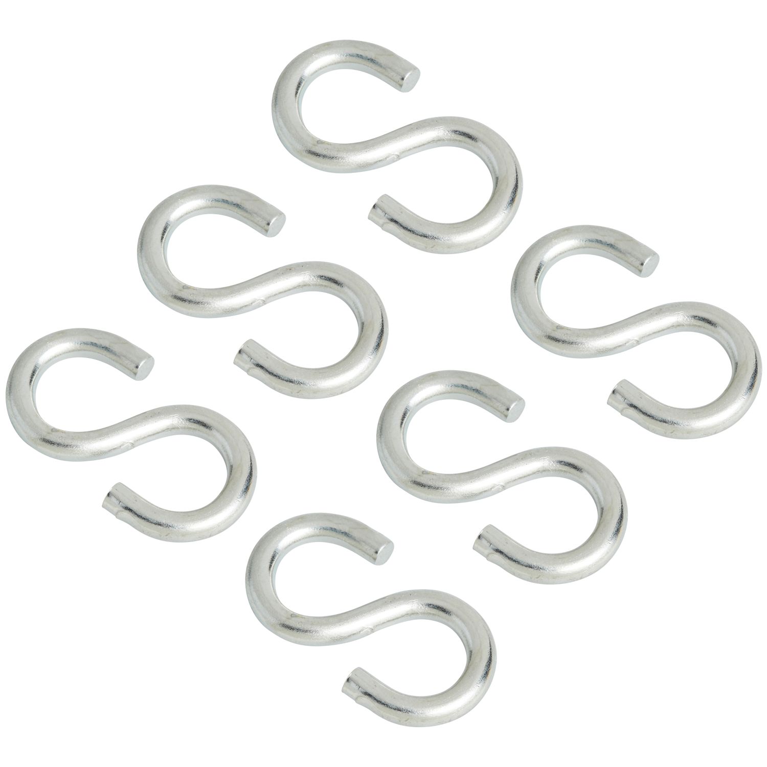 Diall S-Hooks Zinc-Plated 30 x 3mm 6 Pack (1123V)