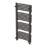 Flomasta U-Shape 1140mm x 500mm 2184BTU Black Vertical Designer Radiator