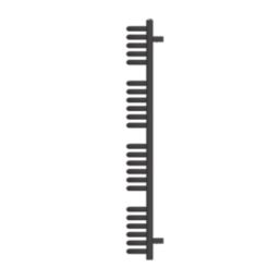 Flomasta U-Shape 1140mm x 500mm 2184BTU Black Vertical Designer Radiator