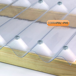 Corrapol AC704 Corrugated PVC Roof Sheet Clear 2500mm x 950mm