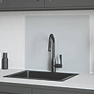 House Beautiful Platino Silver Grey Kitchen Splashback 900mm x 750mm x 6mm