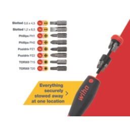 Wiha PocketMax  Screwdriver & Bits 9 Piece Set