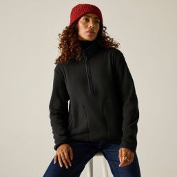 Regatta Frankie Womens Half-Length Front Zip Fleece Black Size 22