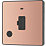 British General Evolve 13A Unswitched Fused Spur with LED Copper with Black Inserts