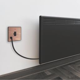 British General Evolve 13A Unswitched Fused Spur with LED Copper with Black Inserts