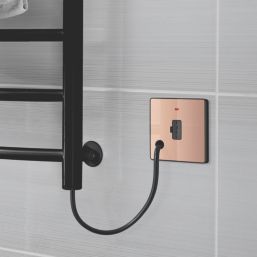 British General Evolve 13A Unswitched Fused Spur with LED Copper with Black Inserts