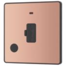 British General Evolve 13A Unswitched Fused Spur with LED Copper with Black Inserts