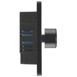 British General Evolve 2-Gang 2-Way LED Dimmer Switch  Grey with Black Inserts