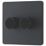 British General Evolve 2-Gang 2-Way LED Dimmer Switch  Grey with Black Inserts