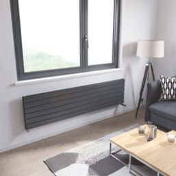 Ximax Oceanus 445mm x 1800mm 4679BTU Anthracite Horizontal Designer Radiator
