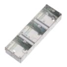 Knightsbridge  3-Gang Galvanised Steel Unfinished Back Box 35mm 5 Pack