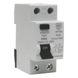 MK Sentry H5700S 100A 30mA 2-Pole A Curve  RCD
